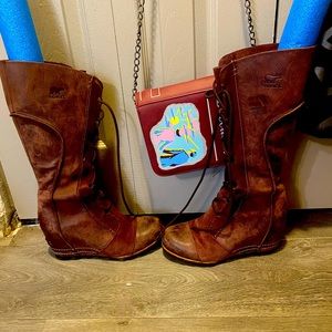 Sorel Wedge Lace Up Boots